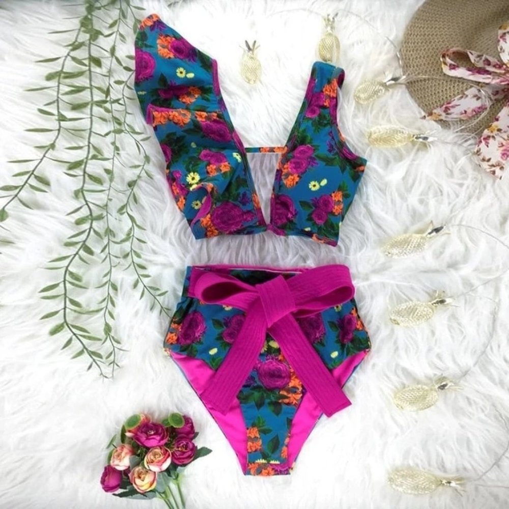 Women Sexy Push Up High Waist Bikini Set